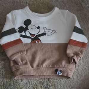 Kids Mickey Mouse Sweatshirt - White and Brown